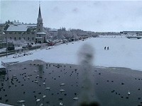 Исландия - Рейкьявик - пруд Reykjavikurtjorn онлайн